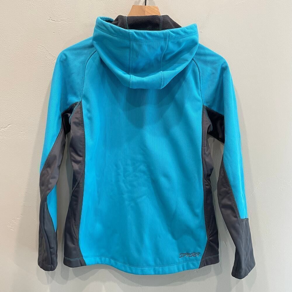 Spyder Women’s Blue Dark Grey Windstopper Hooded Jacket - Size: XS - Picture 2 of 10